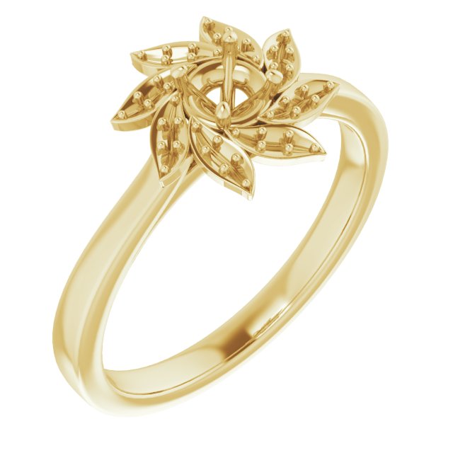 Halo-Style Floral Engagement Ring