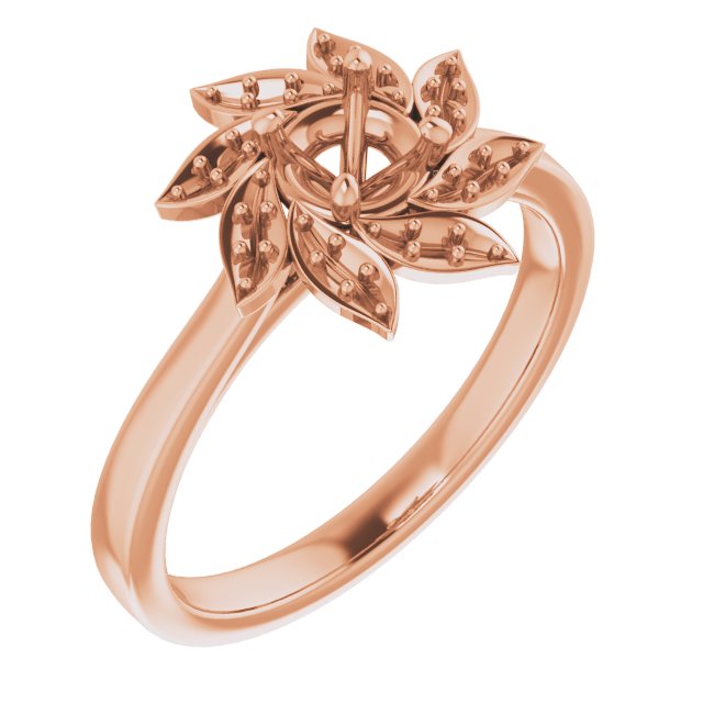 Halo-Style Floral Engagement Ring