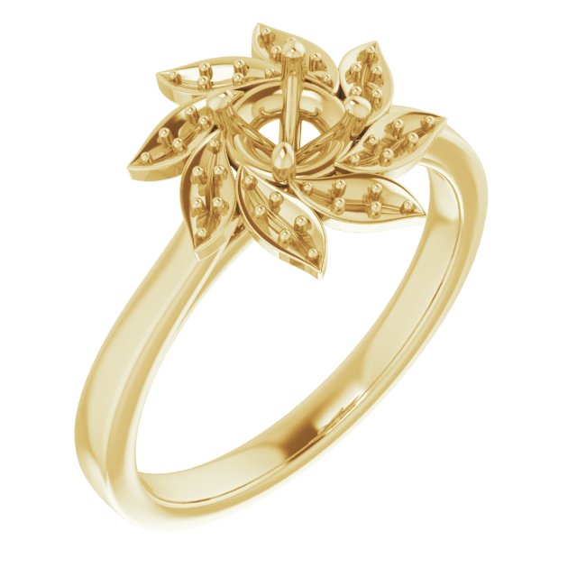 Halo-Style Floral Engagement Ring