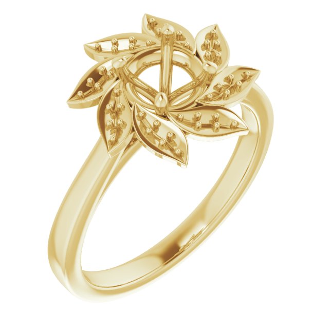 Halo-Style Floral Engagement Ring