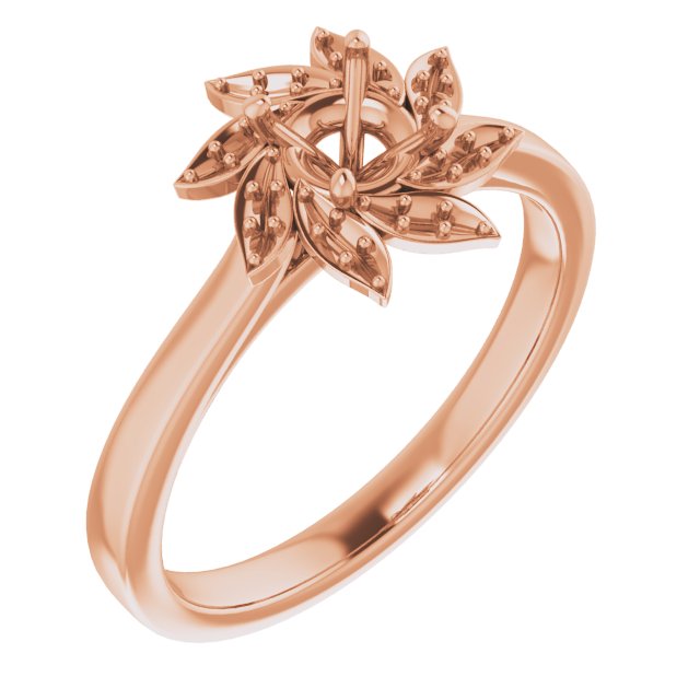 Halo-Style Floral Engagement Ring