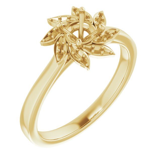 Halo-Style Floral Engagement Ring
