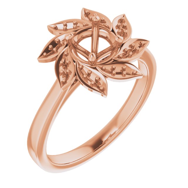 Halo-Style Floral Engagement Ring