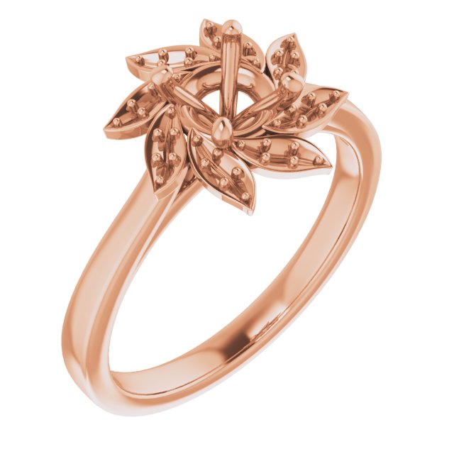 Halo-Style Floral Engagement Ring