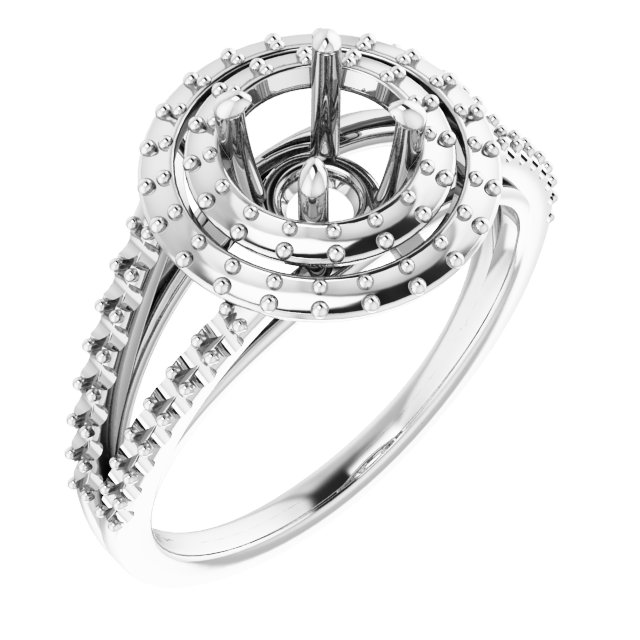 Double Halo-Style Engagement Ring