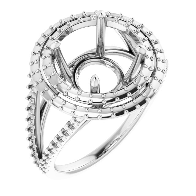 Double Halo-Style Engagement Ring