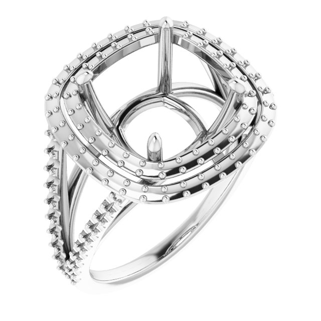 Double Halo-Style Engagement Ring
