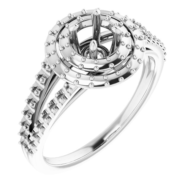 Double Halo-Style Engagement Ring