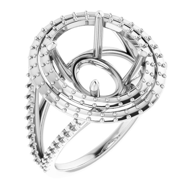Double Halo-Style Engagement Ring