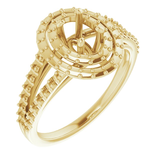 Double Halo-Style Engagement Ring