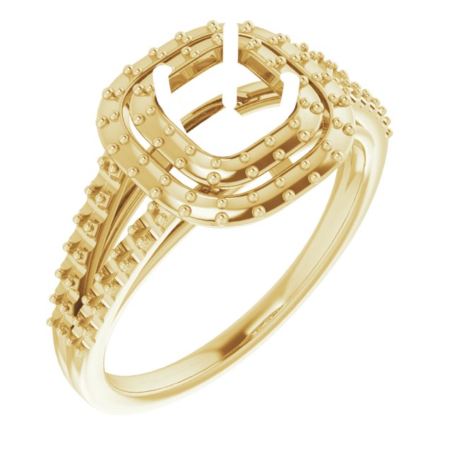 Double Halo-Style Engagement Ring