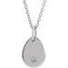 Sterling Silver Engravable Pear 16-18