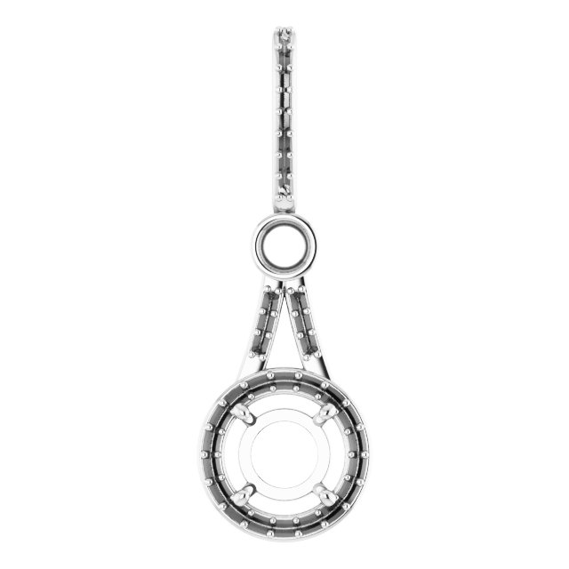 Accented Halo-Style Pendant