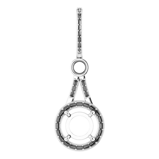 Accented Halo-Style Pendant