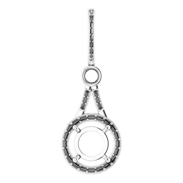 Accented Halo-Style Pendant