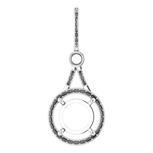 Accented Halo-Style Pendant