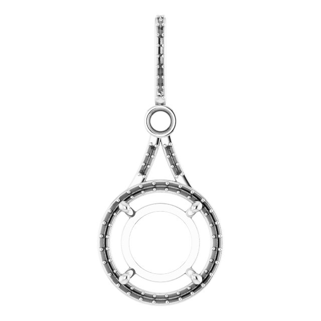 Accented Halo-Style Pendant