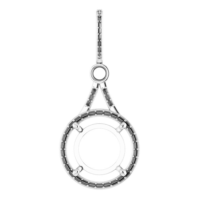 Accented Halo-Style Pendant