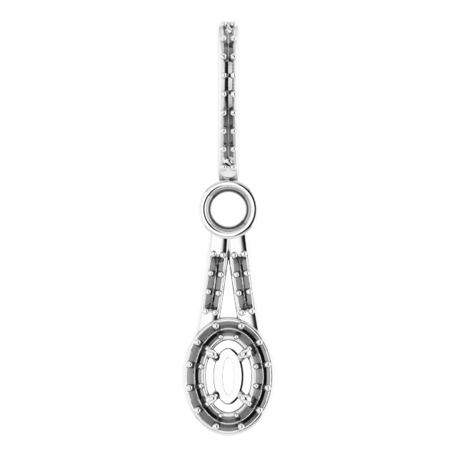 Accented Halo-Style Pendant