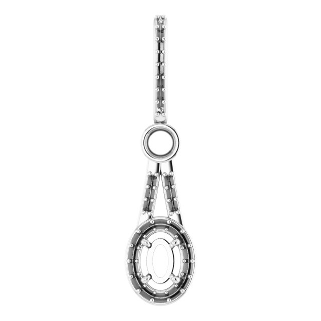 Accented Halo-Style Pendant