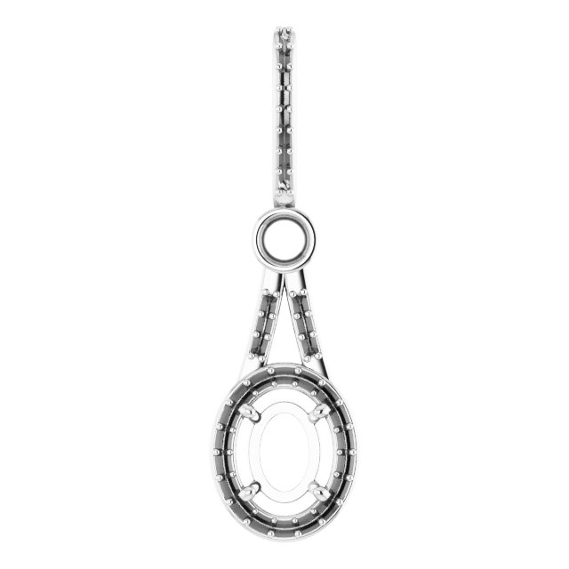 Accented Halo-Style Pendant