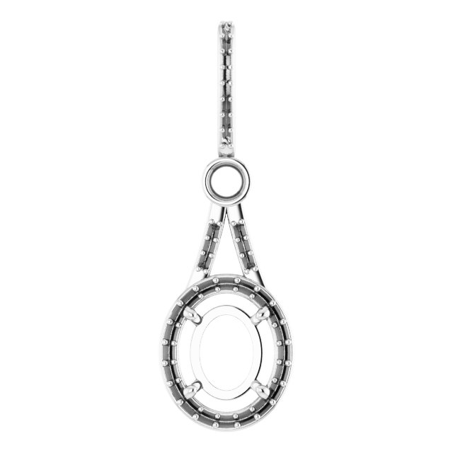 Accented Halo-Style Pendant