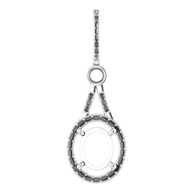 Accented Halo-Style Pendant
