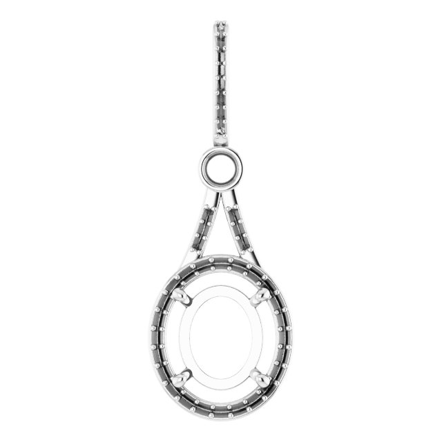 Accented Halo-Style Pendant
