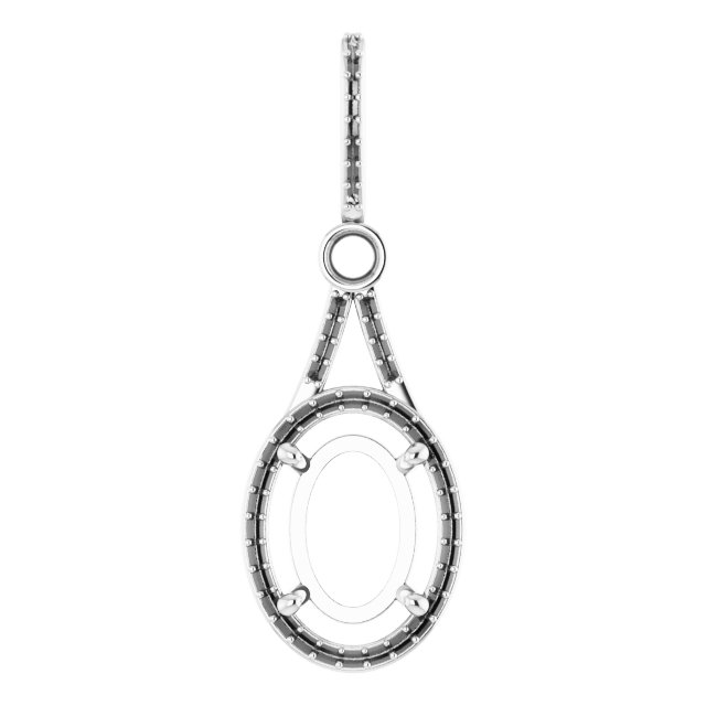Accented Halo-Style Pendant
