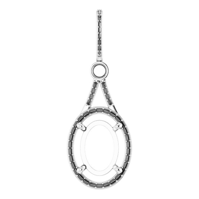 Accented Halo-Style Pendant