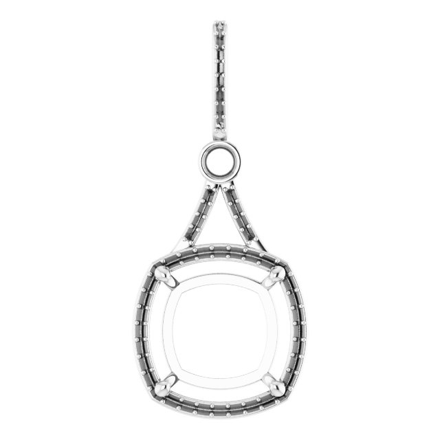 Accented Halo-Style Pendant