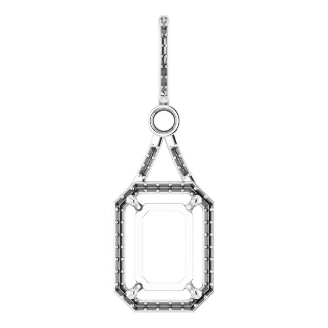 Accented Halo-Style Pendant