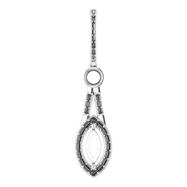 Accented Halo-Style Pendant