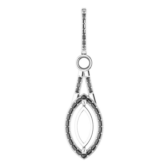 Accented Halo-Style Pendant