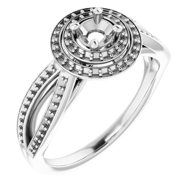 Double Halo-Style Ring