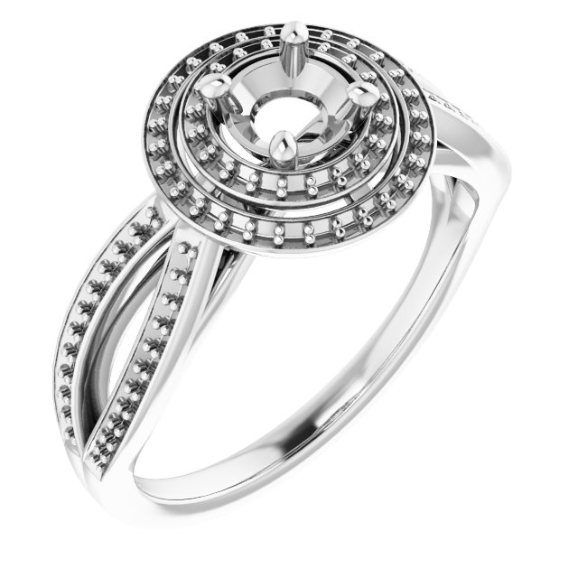 Double Halo-Style Ring