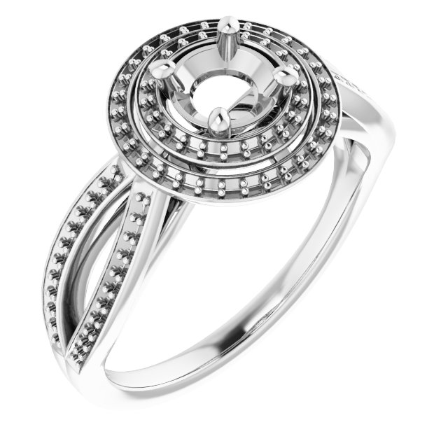 Double Halo-Style Ring