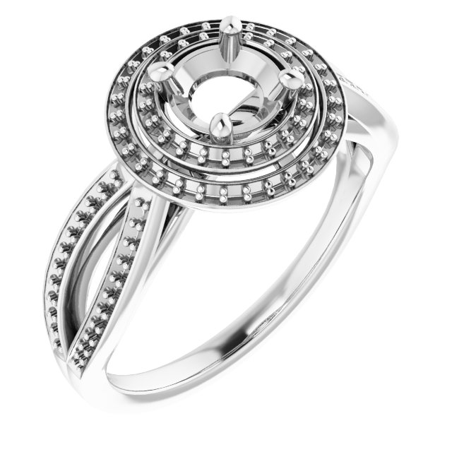 Double Halo-Style Ring