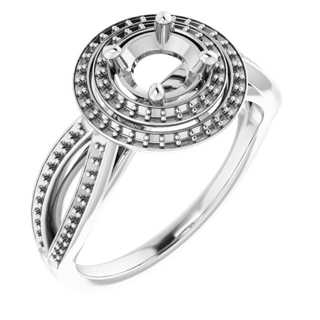 Double Halo-Style Ring