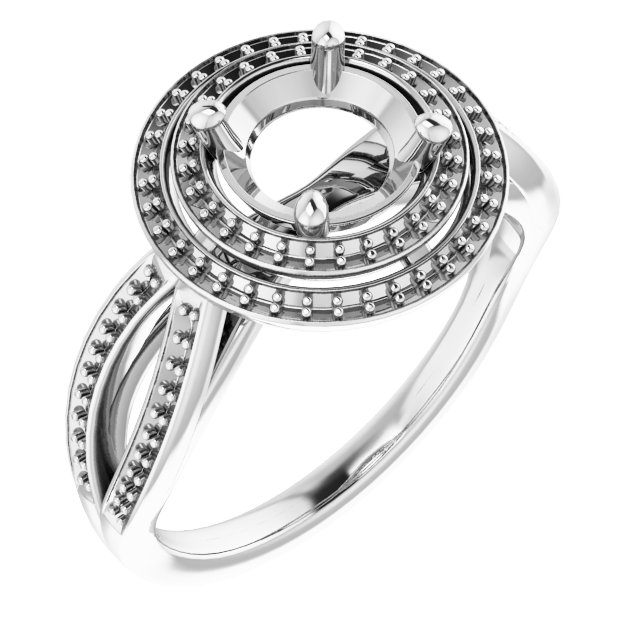 Double Halo-Style Ring