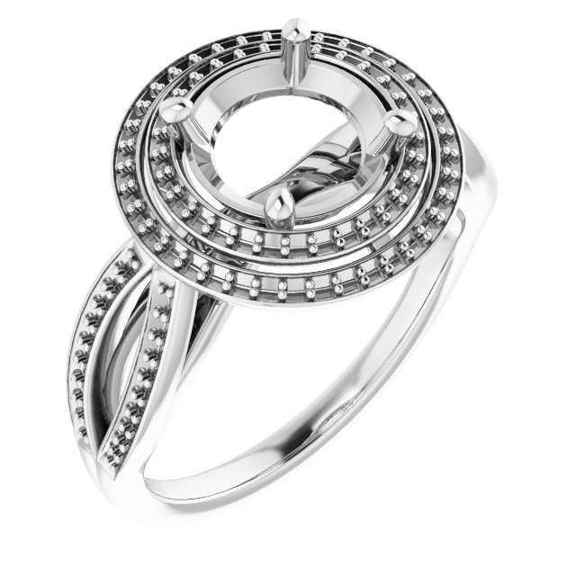 Double Halo-Style Ring