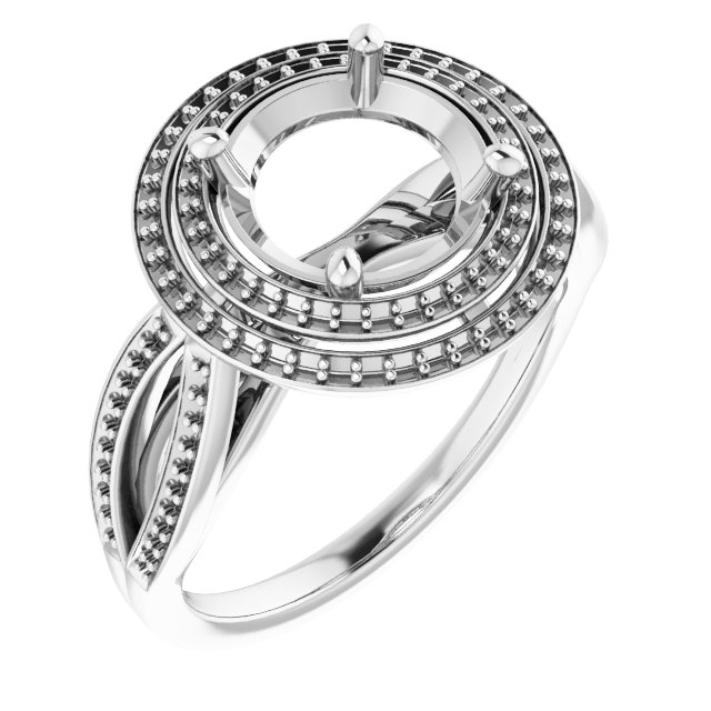 Double Halo-Style Ring
