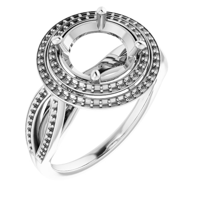 Double Halo-Style Ring