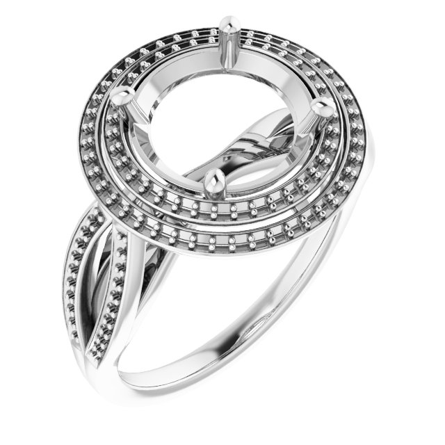 Double Halo-Style Ring