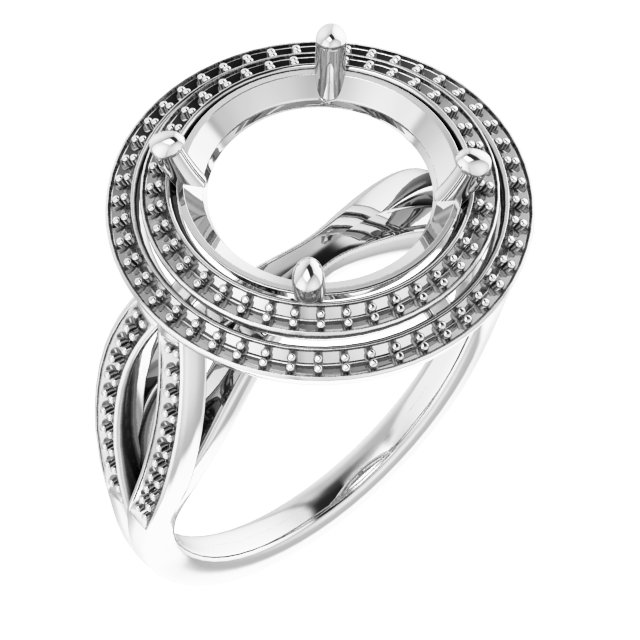 Double Halo-Style Ring