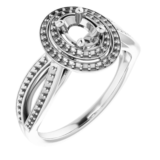 Double Halo-Style Ring