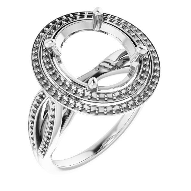 Double Halo-Style Ring
