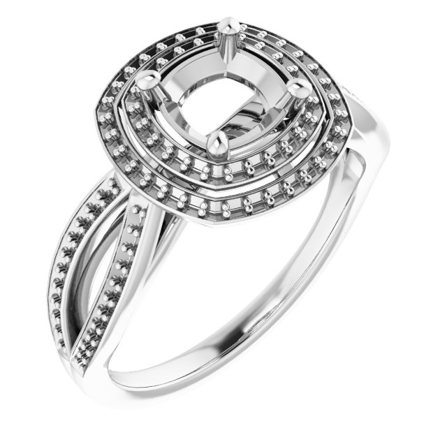 Double Halo-Style Ring