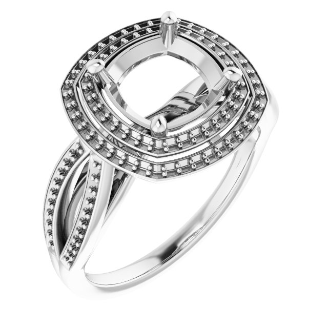 Double Halo-Style Ring