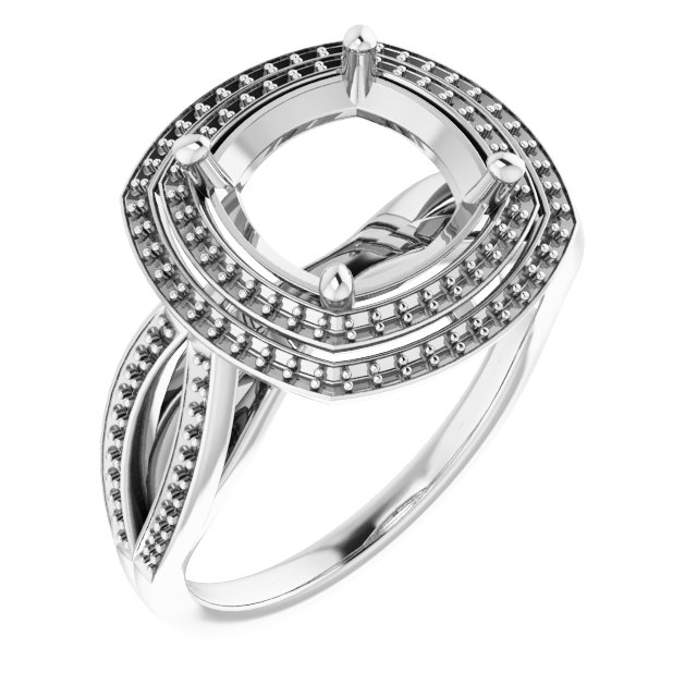 Double Halo-Style Ring